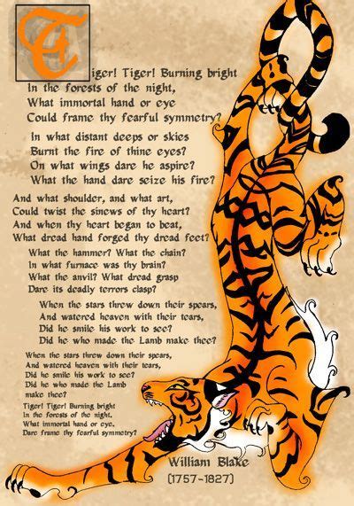 The Tyger By William Blake One Of My Favorite Poems Blake Poetry William Blake The Tyger