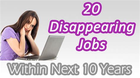 20 Disappearing Jobs In Near Future Youtube
