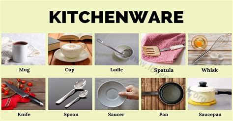 Kitchenware Names Of Essential Kitchen Items In The Kitchen Love