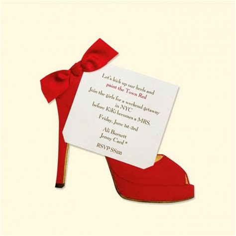 Red High Heel Invitation Card