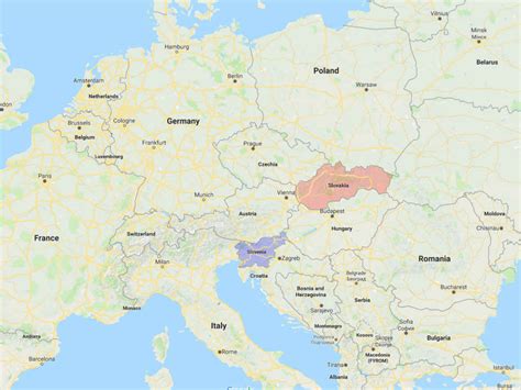 Political map of slovakia showing slovakia and the surrounding countries with international borders, the national capital tirana, prefectures capitals, major cities, main roads, railroads and major airports. Will the real Slovenia and Slovakia please stand up? | WTOP