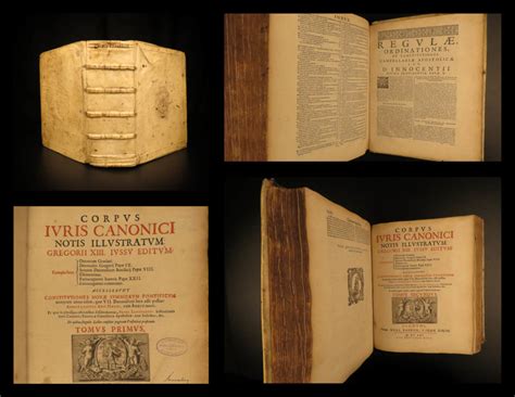 1661 Canon Law Corpus Juris Inquisition Catholic Papal Decrees