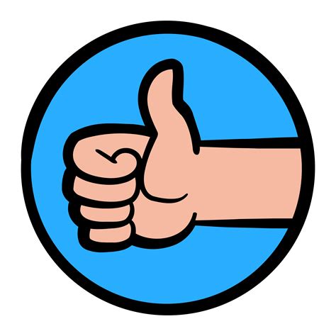 Cartoon Hand Making Positive Thumbs Up Gesture Vector Art At