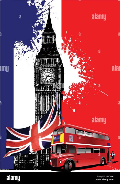 Cover For Brochure With London Images Stock Vector Image And Art Alamy