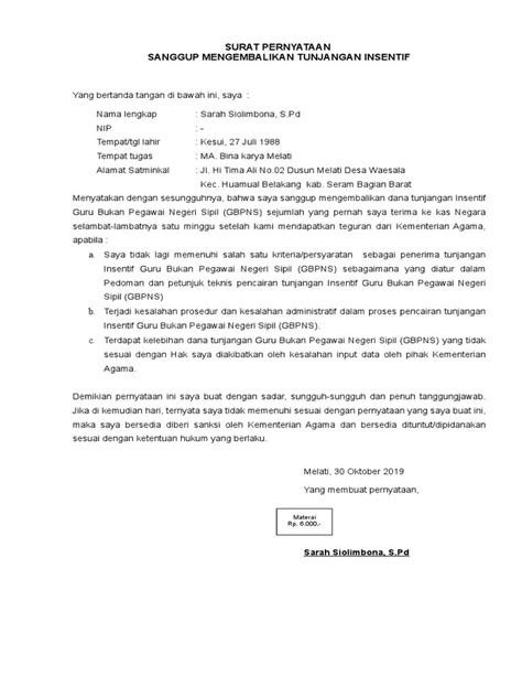 Detail Contoh Surat Pernyataan Kesalahan Input Data Koleksi Nomer 12