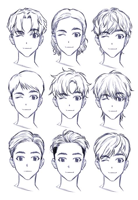 How To Draw Hair Boy Anime Tutorial Para Desenhar Cabelo Desenho De Cabelo Desenho De