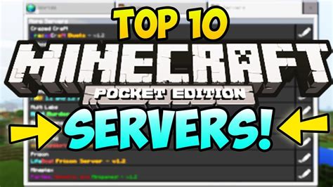 Top 10 Minecraft Pocket Edition Servers Minecraft Pe Servers Mcpe