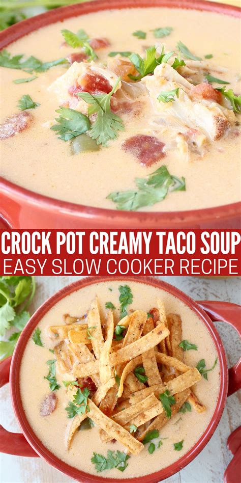 Slow Cooker Creamy Turkey Taco Soup Recipe WhitneyBond Com