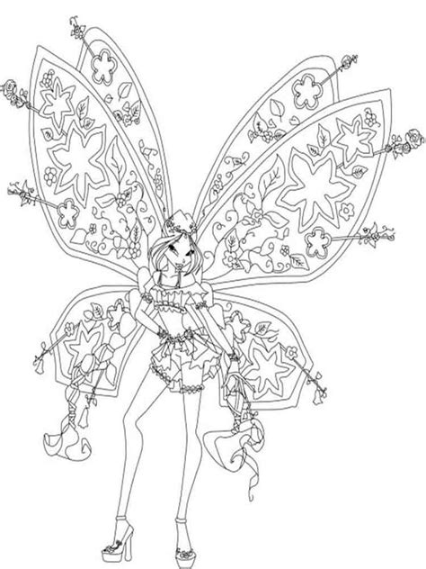Flora Winx Coloring Pages Download And Print Flora Winx