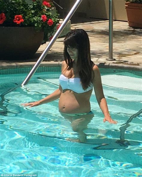 Hilaria Baldwin Shows Off Her Baby Bump In Bikini In California On