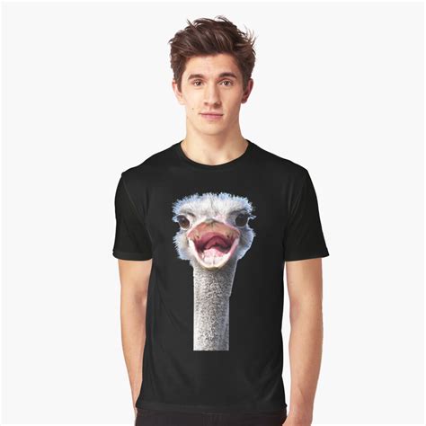 Goofy Ostrich Graphic T Shirt By Mosfunky Redbubble