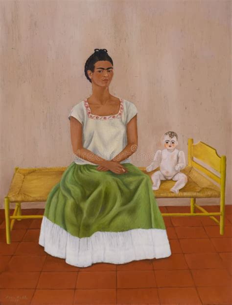 Autorretrato Com A Cama Eu E Minha Boneca Pintura Por Frida Kahlo