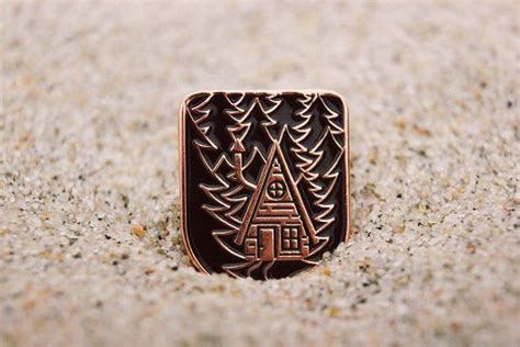 Enamel Pin Cabin In Night Forest First Pin Of The Shine Collection It