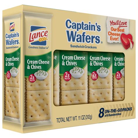 Lance Captains Wafers Cream Cheese And Chives Crackers 11 Oz 8 Count