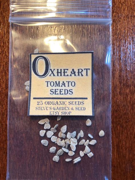 Oxheart Tomato Seeds Premium Organic 25 Seeds Uncoated Etsy