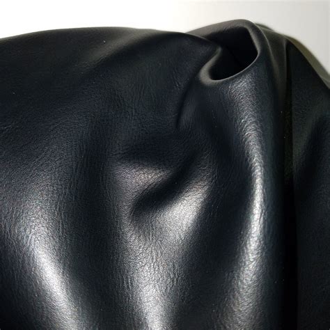 Black Faux Leather Smooth Pleather Sold By The Yard 36 Inches X 54