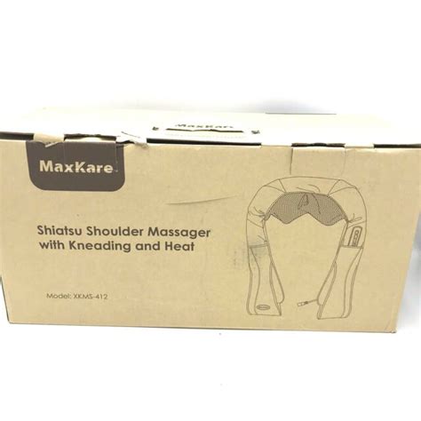 Maxkare Shiatsu Neck Shoulder Massager Electric Back Massage Heat Deep Kneading For Sale Online