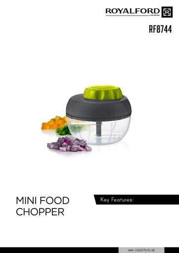 Buy Royalford 400ml Mini Food Chopper Press Lid To Slice Vegetables