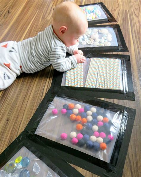 These Sensory Plates Are Just Genius Right On The Floor Where Baby Can