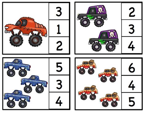 Transportation themed activities and crafts for toddlers and preschoolers based on the classic children's book freight train by donald crews. Preschool Printables: Monster Trucks | Preschool ...