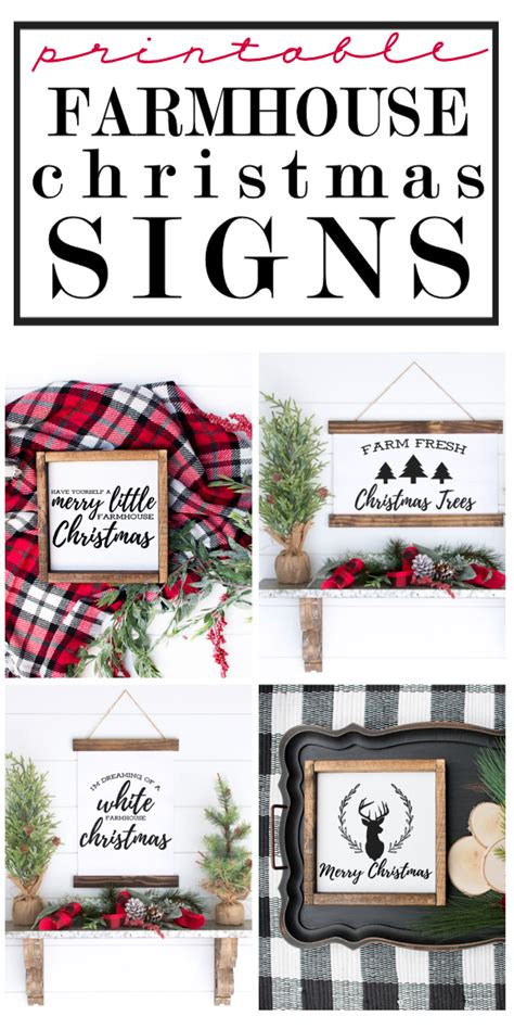 Free Printable Farmhouse Christmas Signs Printable Templates