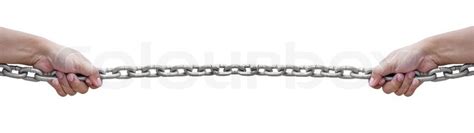 Hand Pulling Chain Stock Image Colourbox
