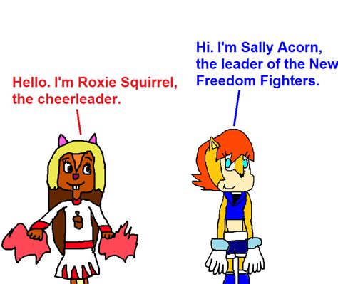 Roxie Squirrel Meets Sally Acorn Remake By Mikeeddyadmirer89 On