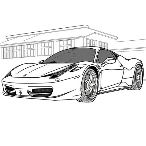 Dibujos De Coches Ferrari Para Colorear