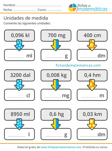Unidades De Medida Para Primaria Descargar Gratis Ejercicios【pdf】