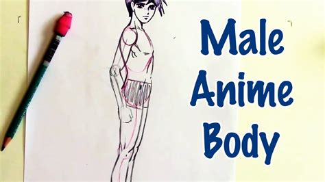 How to draw a male body step by step tutorials easy drawing for kidslearning how to draw a male body is very simple!in very little time, through a little rep. How to Draw a Male Anime Body (Step by Step) - YouTube