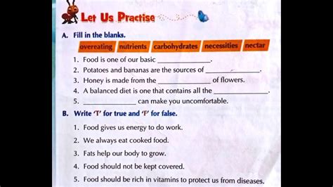 Environmental science evs plants worksheet class ii plants. WorkSheet Class 3 EVS Chapter No.3 "Food We Eat" - YouTube
