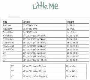 Little Me Size Chart Baby Clothes Size Chart Baby Clothing Size Chart