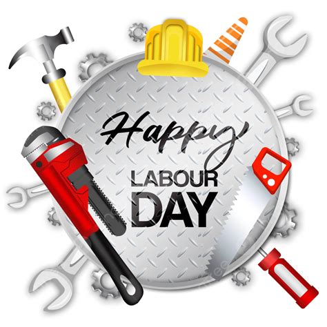 Happy Labour Day Png Image Happy Labour Day With Worker Tools First Of