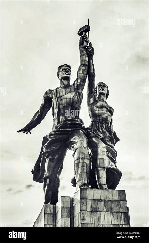 Worker And Kolkhoz Woman Sculpture Near All Russia Exhibition Center