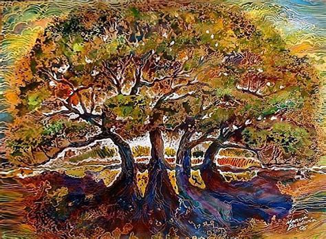 Tree Of Life With Frames Tree Of Life Batik By Marcia Baldwin From