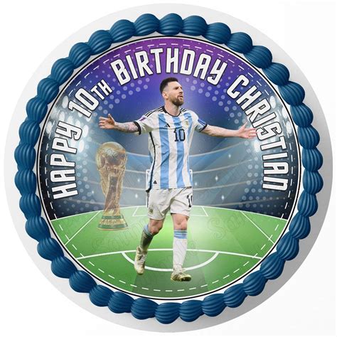 Buy Cakecery Leo Messi Rd Edible Cake Topper Image Personalized