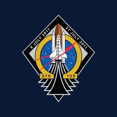 Nasa Sts 135 Space Shuttle Atlantis Mission Patch Mens T Shirt Nasa