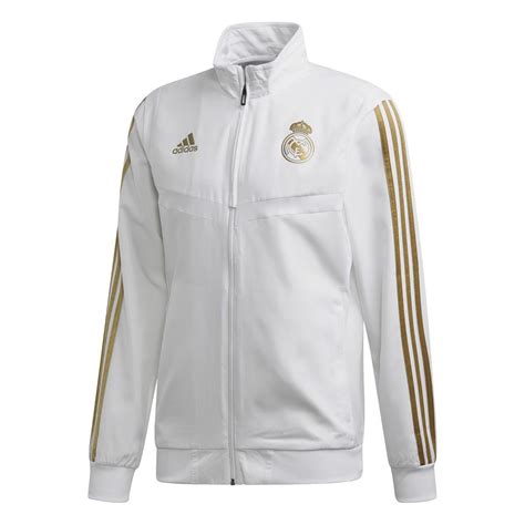 Adidas Synthetic Real Madrid Cf 2019 2020 Presentation Jacket In White