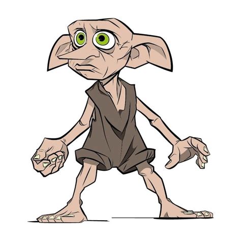 Dobby Harry Potter Vetor Drawing By Paul Cohen Illustration By Fabio Baganha Dobby