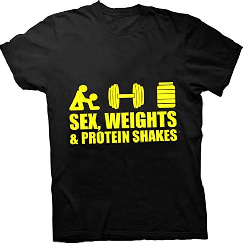 Bluewish Sex Weights And Protein Shakes Unisex T Shirt T100282 Black