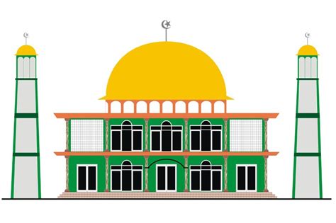 Gambar pemandangan masjid kartun berwarna. 10+ Terbaru Gambar Animasi Masjid Lucu