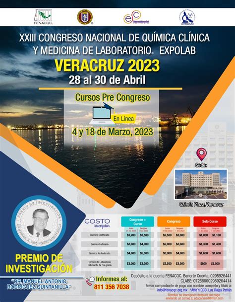 Fenacqc Xxiii Congreso Nacional De Qu Mica Cl Nica Y Medicina De