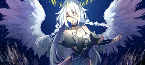 Anime Girl With White Wings