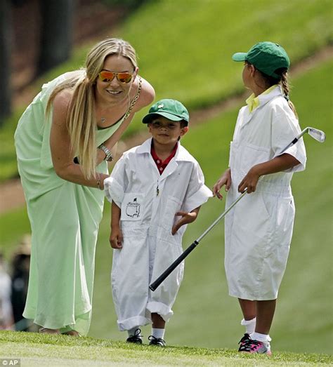 Lindsey Vonn Dons Floor Length Spaghetti Strap Gown To Play Caddie With