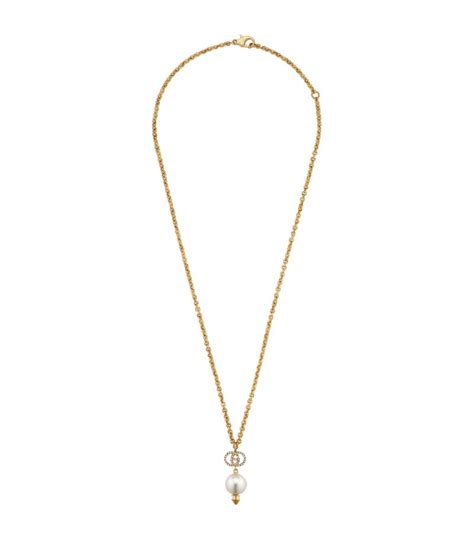 Gucci Glass Pearl Interlocking G Necklace Harrods Us