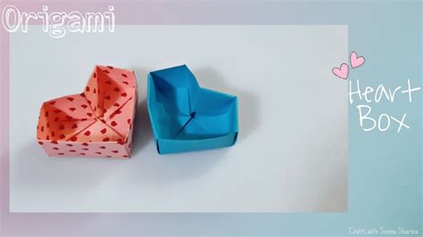 Origami Heart Box Valentine Day T Ideas Diy Heart Box Youtube