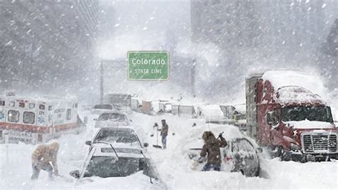 USA RIGHT NOW Heavy Snowfall With Blizzard In Denver Colorado YouTube