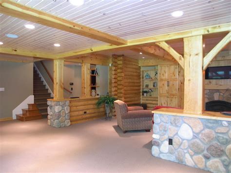 Baehr logs takes great pride in its reputation for providing the finest quality full log construction in the state of wisconsin. Log Cabin Basement Remodel