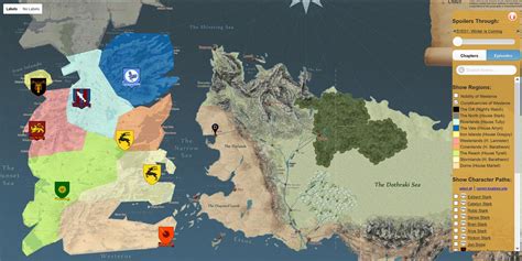 This Map Shows You Around The Game Of Thrones Universe Game Of
