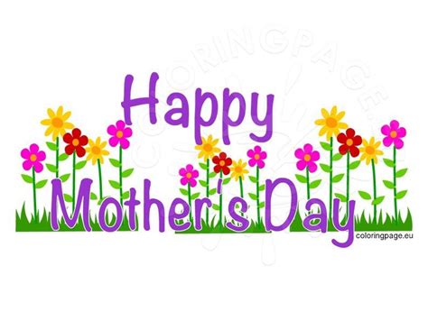 To help you out, we've found some great online discount codes to help with picking that special mother's day gift. Happy Mother's Day clip art - Coloring Page